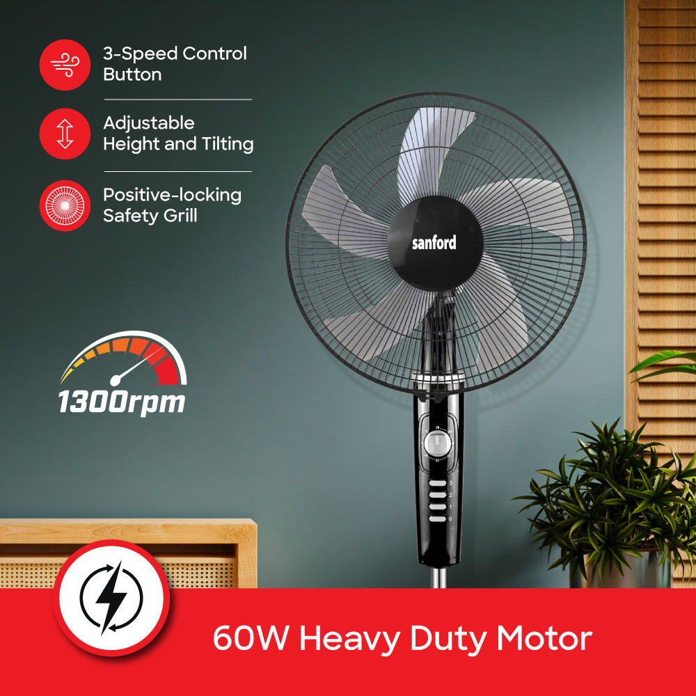 Sanford 16 inch 5 blade Stand Fan | SF902SFN - buysanford