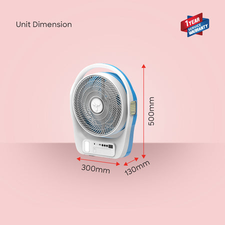 Sanford 12-Inch Rechargeable Table Fan with Timer | SF917RTF - buysanford