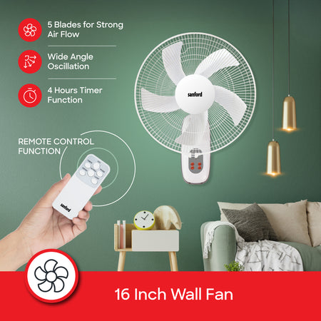 Sanford 18” High-Velocity Fan | 1300 RPM | 60W Motor | 5 AS Blades | 3-Speed + Timer | Oscillation & Tilt | ABS Body - buysanford