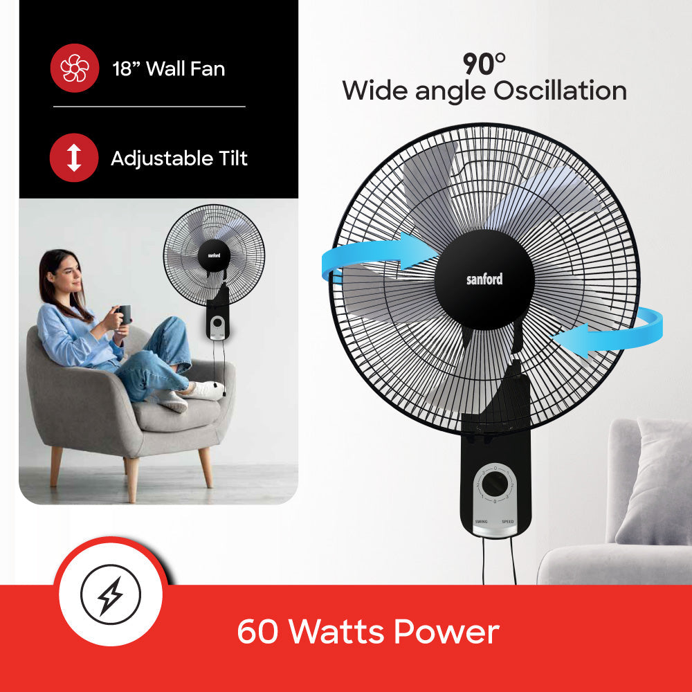 Sanford 18 inch Wall Mount Fan | SF934WFN - buysanford