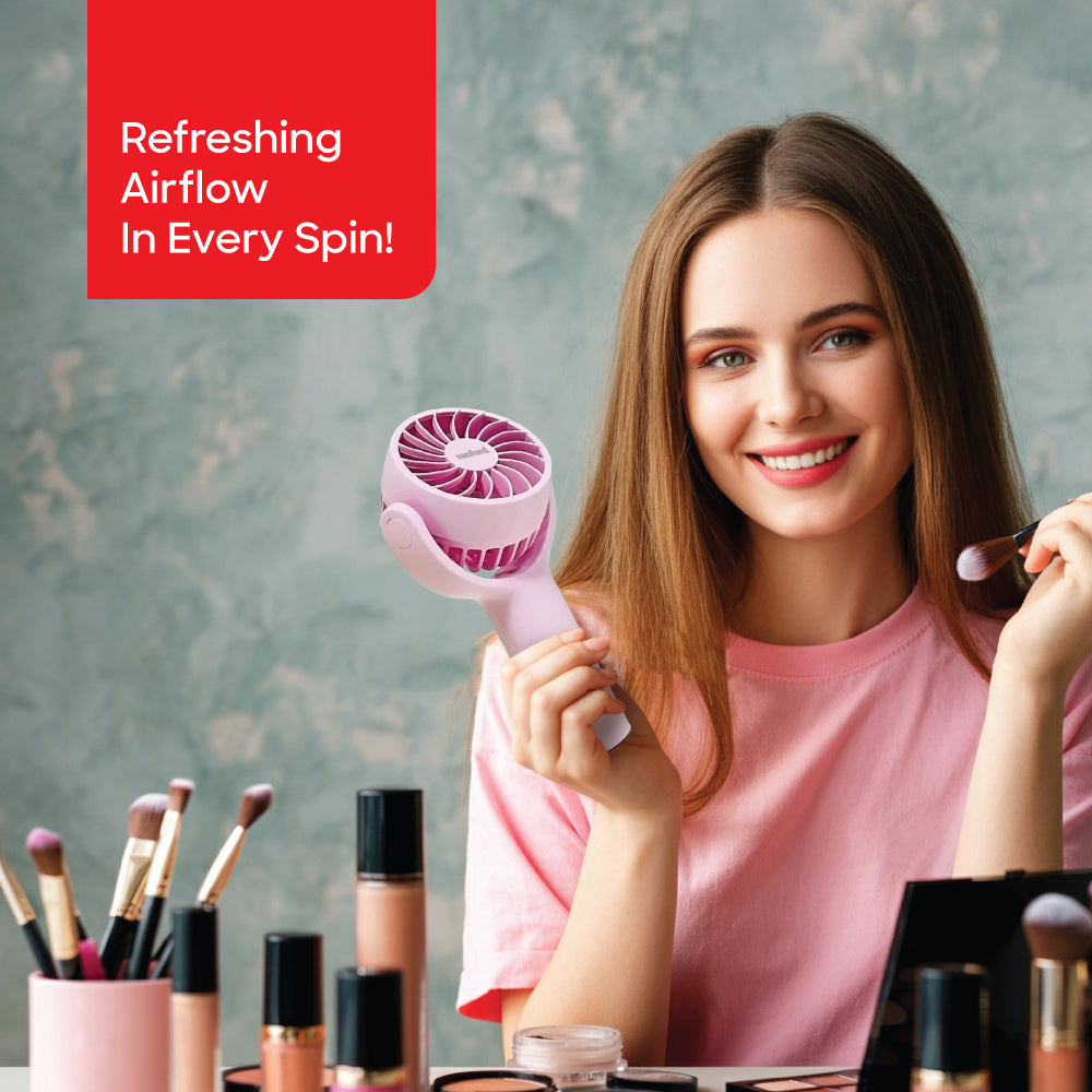 Sanford Rechargeable Hand Fan with Tilt Head, 3 Speed and LED Display | SF935HFN - buysanford