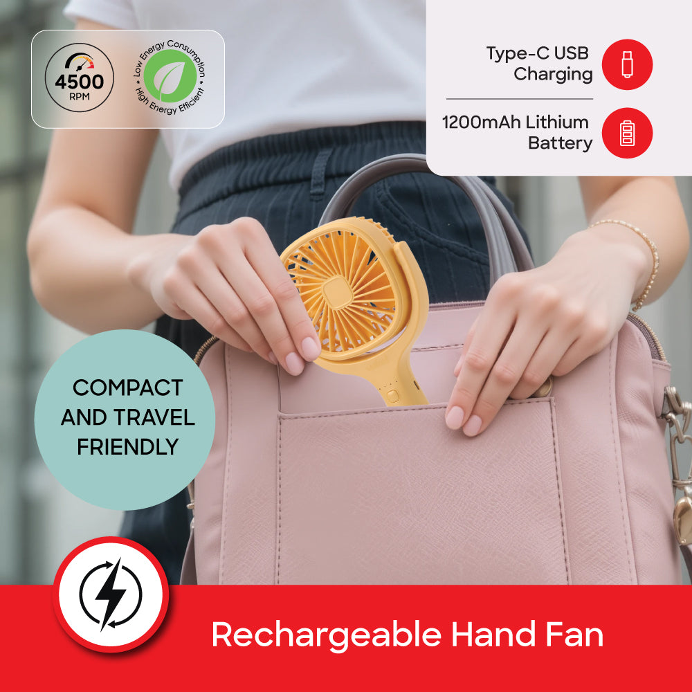 Sanford Rechargeable Hand Fan Combo Pack | 3 Models with Brushless Motors, USB-C Charging & Phone Holder Options - buysanford