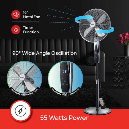 Sanford 16 inch Metal Stand Fan With Remote Control | SF945SFN - buysanford