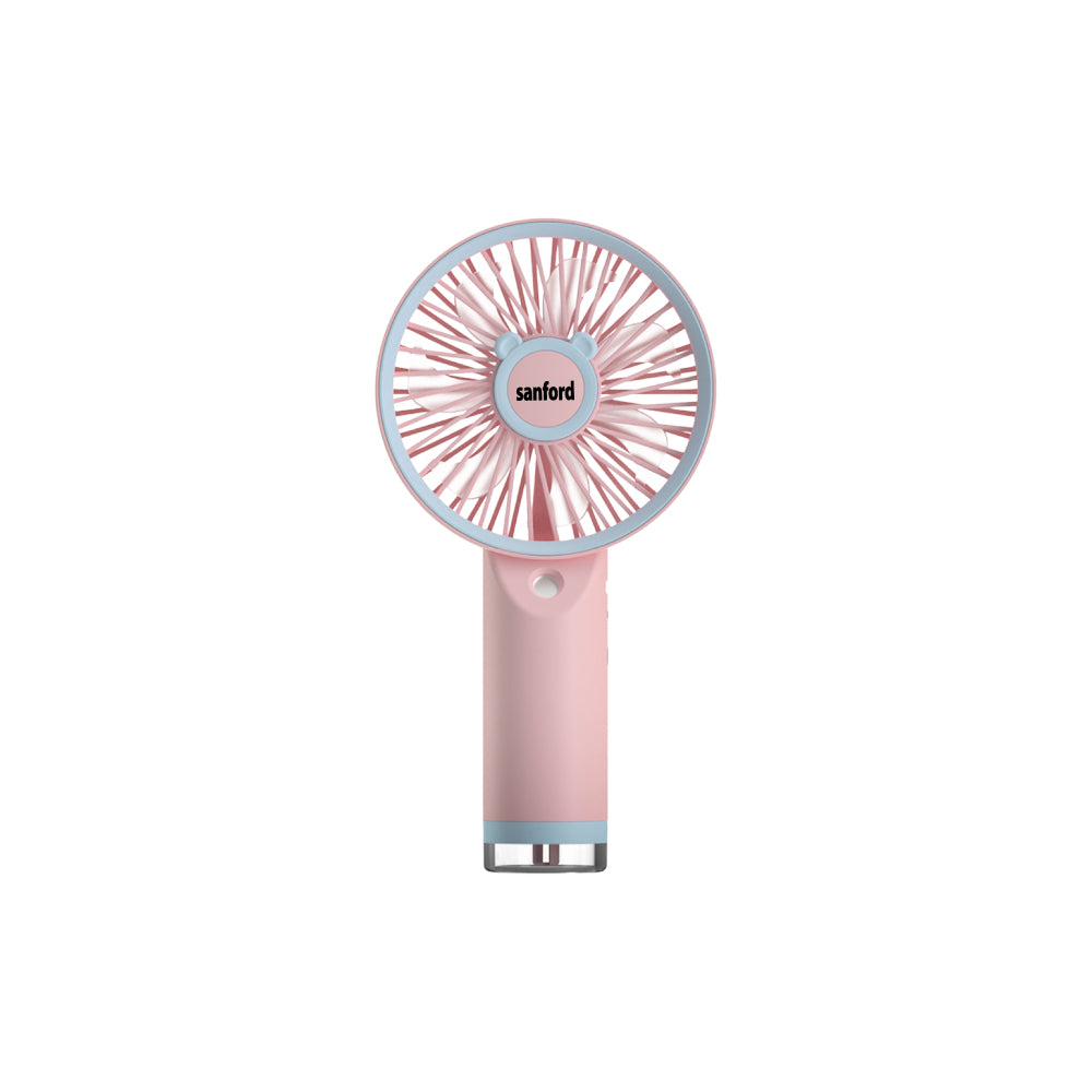 Sanford SF949HFN rechargeable hand fan portable USB charging 3-speed cooling UAE