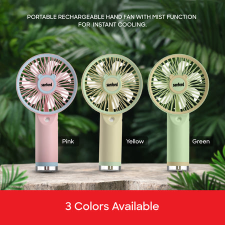 Sanford SF949HFN handheld fan rechargeable battery USB charging portable UAE