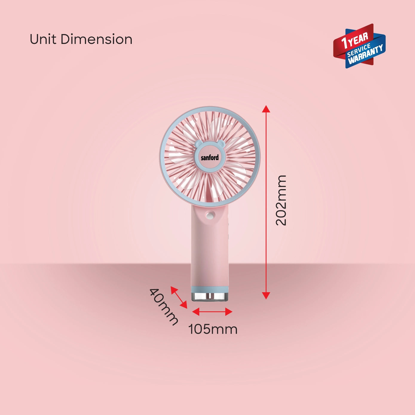 rechargeable hand fan portable usb charging 3 speed sanford 6