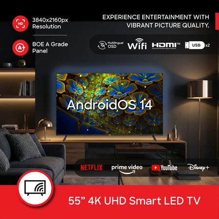 Sanford 55 Inch 4K UHD Smart LED TV With Android OS - SF9510LED - buysanford