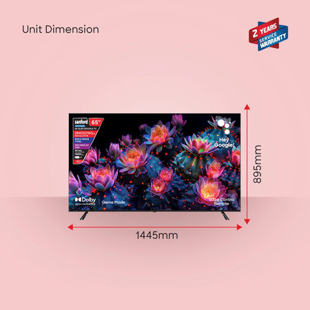 Sanford 65 Inch 4K QLED Google TV With Dolby Vision and Voice Control - SF9514QLED - buysanford
