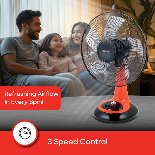 Sanford 16 Inch 5 Blade Table Fan | SF951TFN - SANFORD MIDDLE EAST DWC L.L.C
