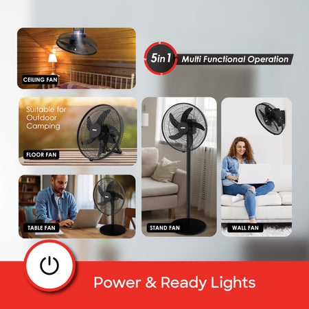 Sanford  16 inch Rechargeable Multi-functional Stand Fan | SF965RTF - buysanford