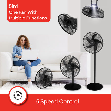 Sanford  16 inch Rechargeable Multi-functional Stand Fan | SF965RTF - SANFORD MIDDLE EAST DWC L.L.C
