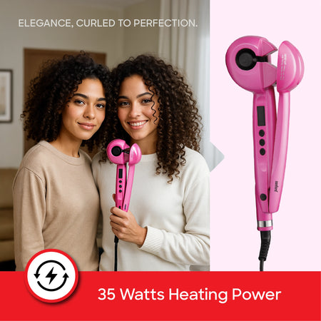 automatic hair curler lcd display dual curl direction sanford 4