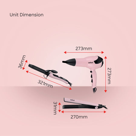 hair care combo 4 in 1 dryer curler straightener sanford 6