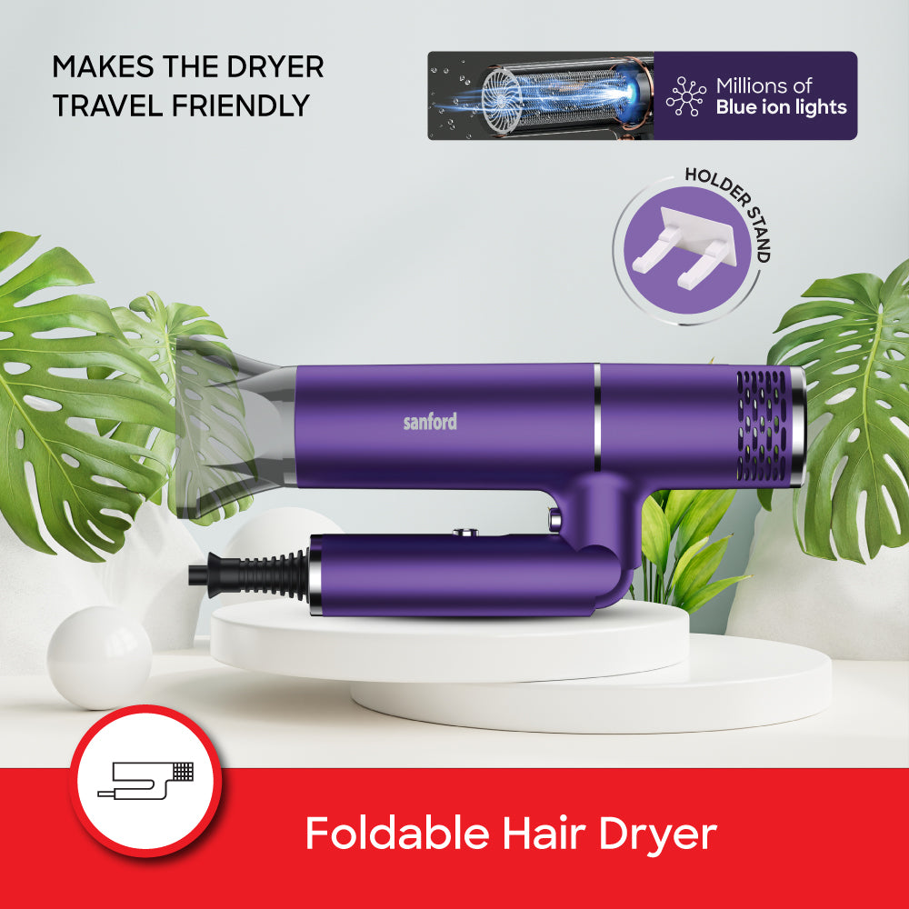 Sanford 2200W Foldable Hair Dryer – 2‑Speed, 3‑Heat setting | SF9678HD - buysanford