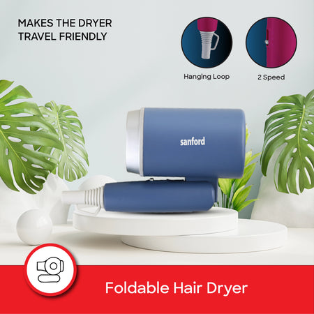 hair dryer 1200W foldable handle 2 heat settings sanford 4
