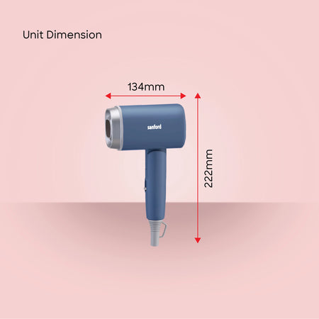 hair dryer 1200W foldable handle 2 heat settings sanford 6