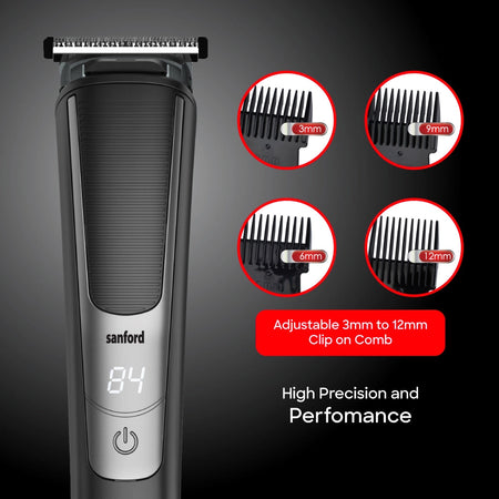 Sanford Hair Trimmer With LED Display Charging Base and USB Charging - SF9713HC - buysanford