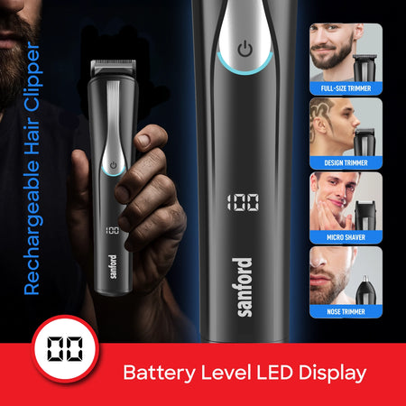 grooming kit 14 in 1 led display type c charging sanford 4
