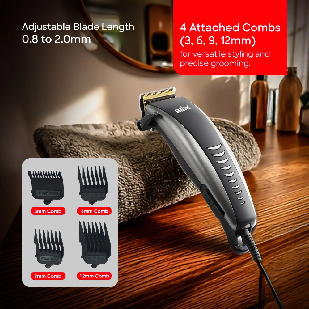 hair clipper titanium blade 4 comb settings sanford 6