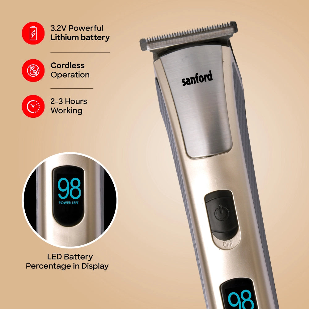 hair trimmer LED display 2 hour runtime sanford 3
