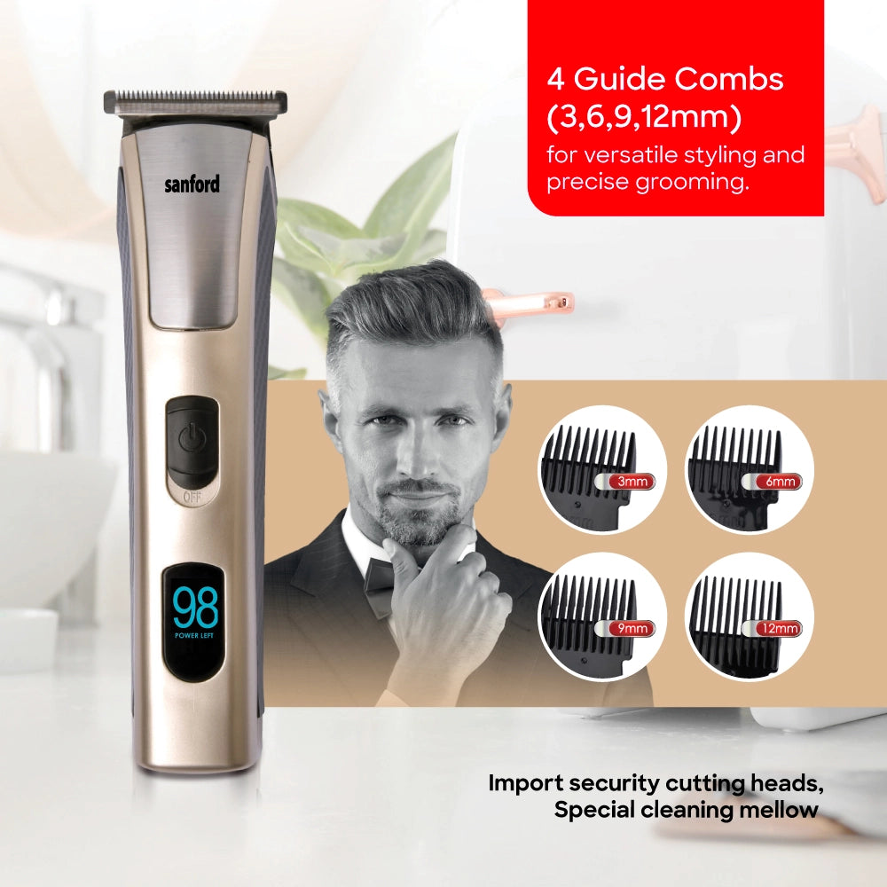 hair trimmer LED display 2 hour runtime sanford 4
