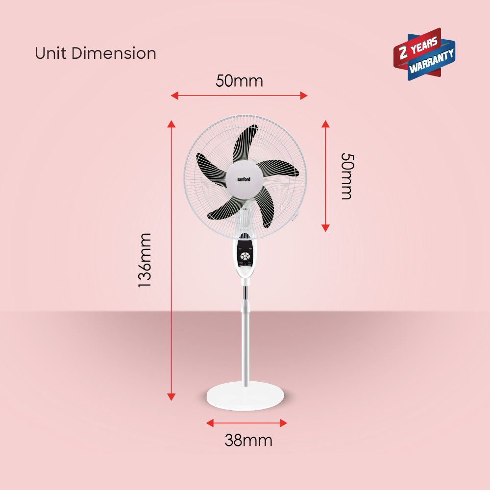 SANFORD RECHARGEABLE STAND FAN 18" - buysanford