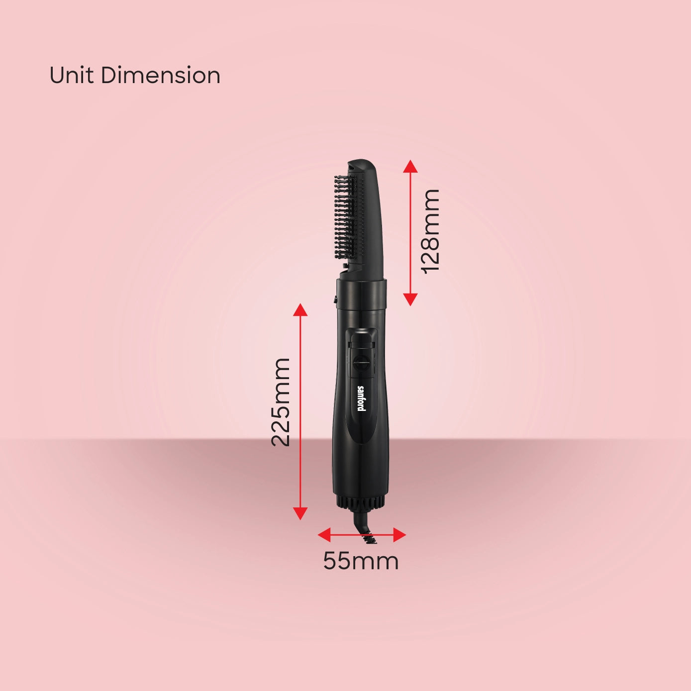 hair styler with dryer detachable comb 1000W sanford 6