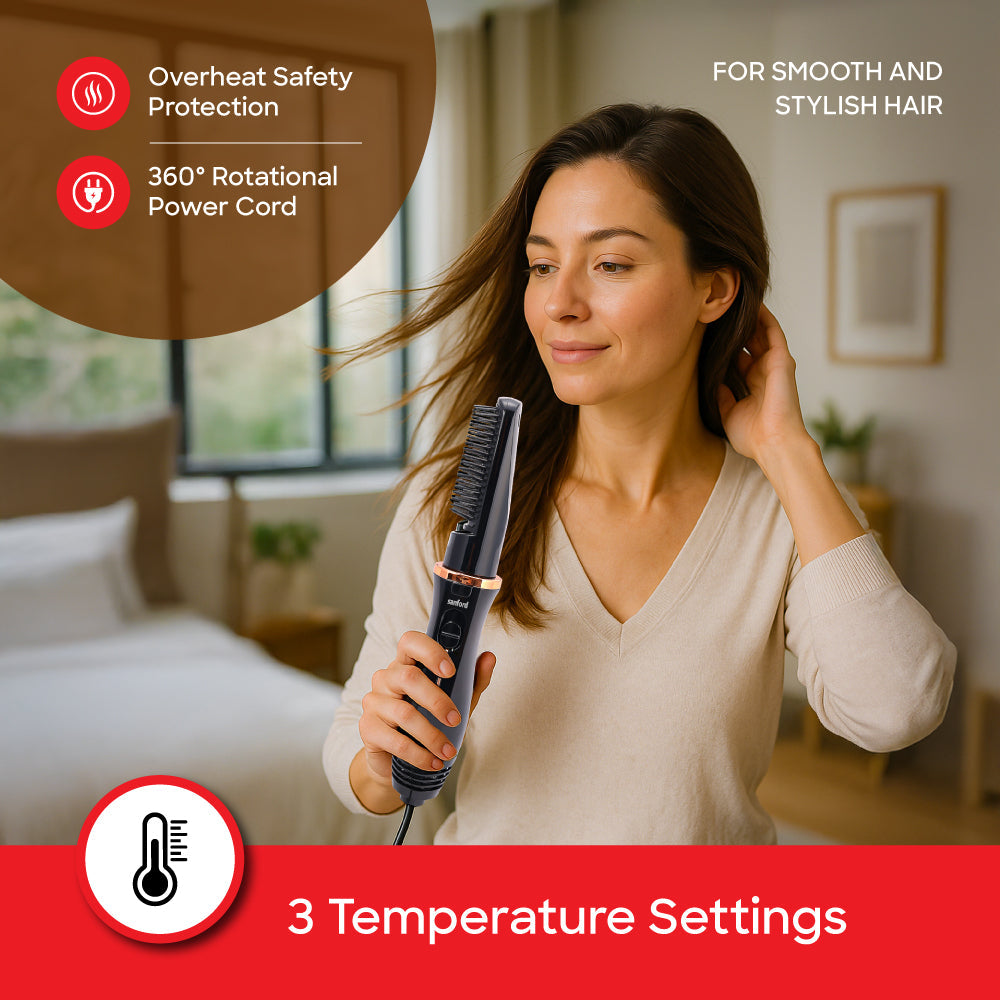 Sanford Hair Styler & 6-in-1 Pore Cleaner Combo | Dual Styling Tool & Deep Facial Cleanser | Portable & Travel-Friendly - buysanford