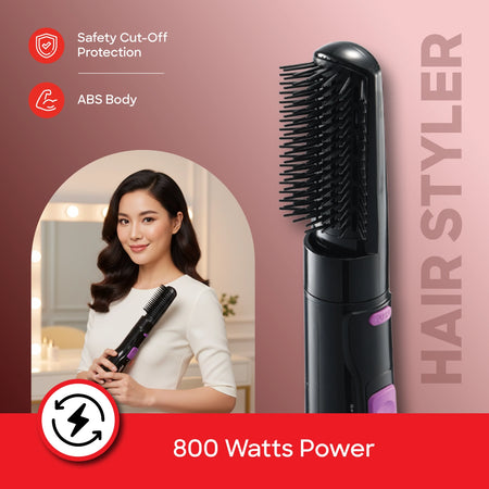 hair styler 2 in 1 curling brush 800W power sanford 4