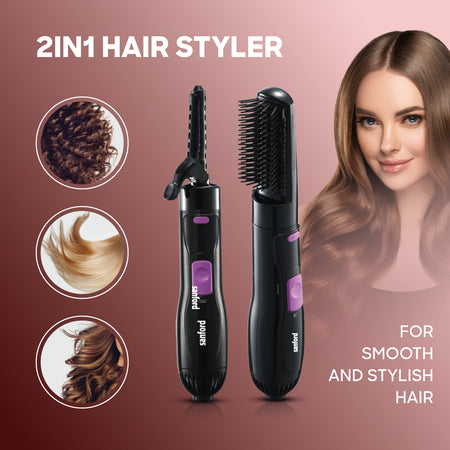 hair styler 2 in 1 curling brush 800W power sanford 5