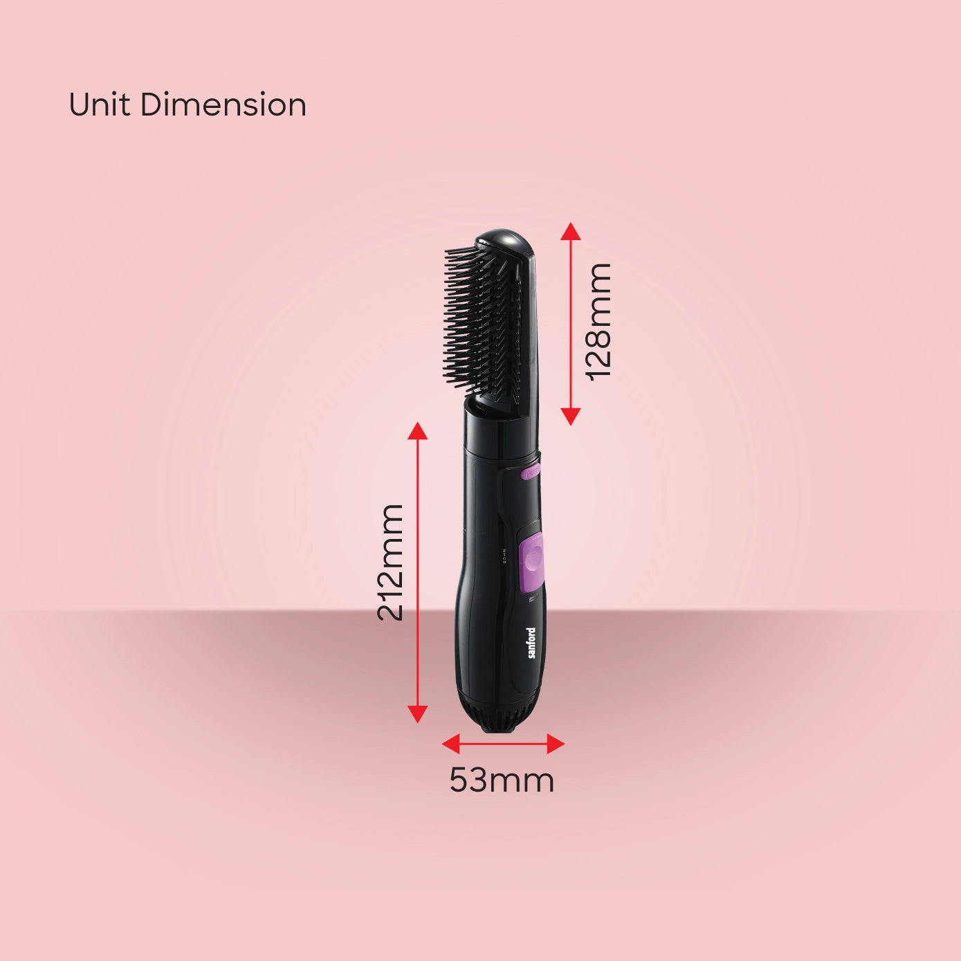 hair styler 2 in 1 curling brush 800W power sanford 6