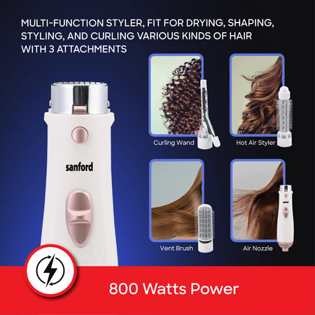 4 in 1 hair styler curling wand brush 800W sanford 4