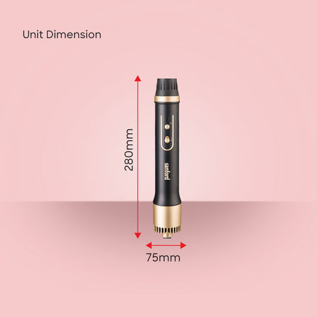 Sanford professional hair styler in use creating curls and waves for versatile hairstyling