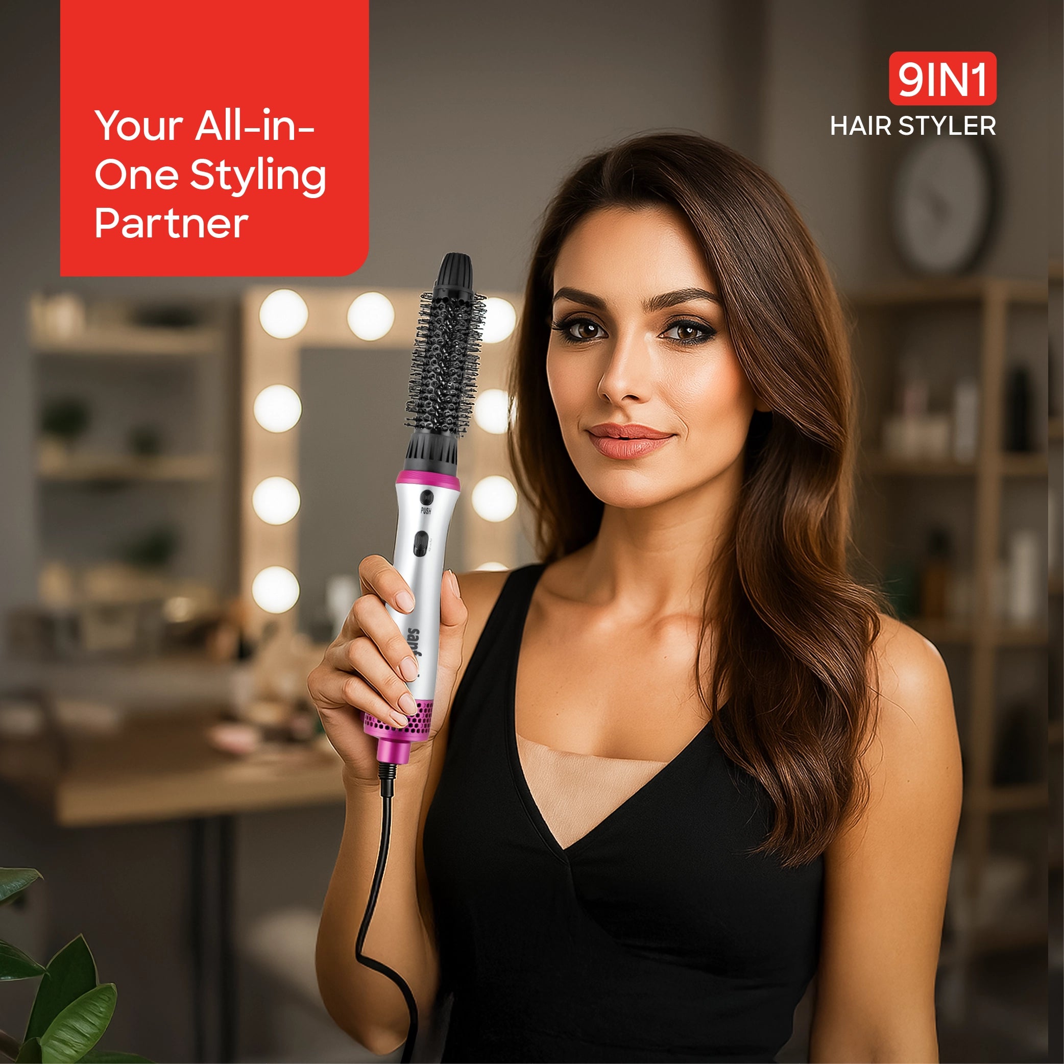 hair styler 9 in 1 multiple attachments 800W sanford 2