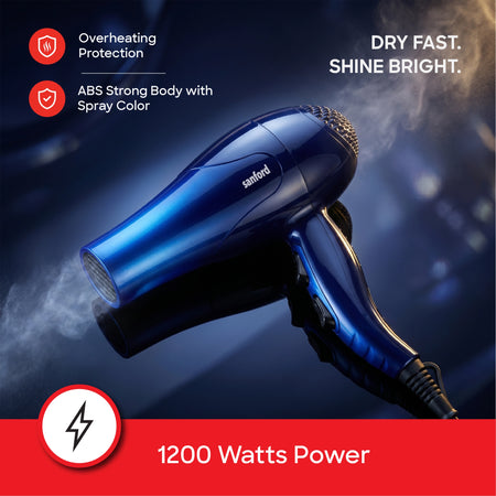 hair dryer 1200W 3 heat settings concentrator nozzle sanford 4