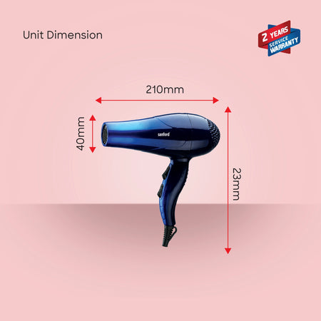 hair dryer 1200W 3 heat settings concentrator nozzle sanford 6