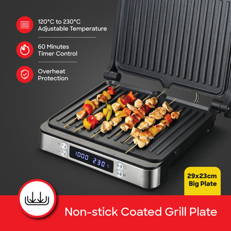 Sanford 2000W Electric Grill Toaster with Big Plate and Temperature Control |  SF9928GT - buysanford