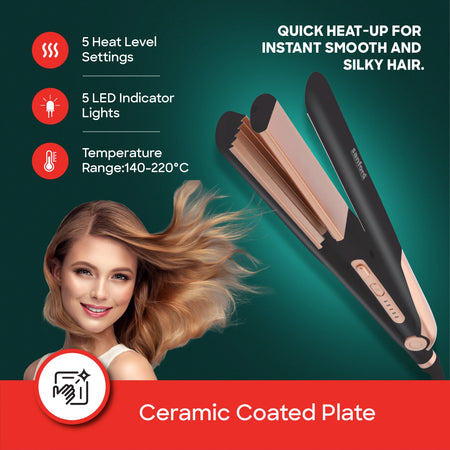 2 in 1 hair straightener crimping ceramic coating sanford 3