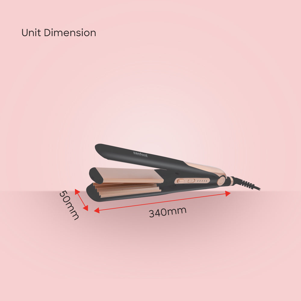 Sanford Ceramic Coated 2 IN 1 Hair Straightener And Crimping | SF993HST - buysanford