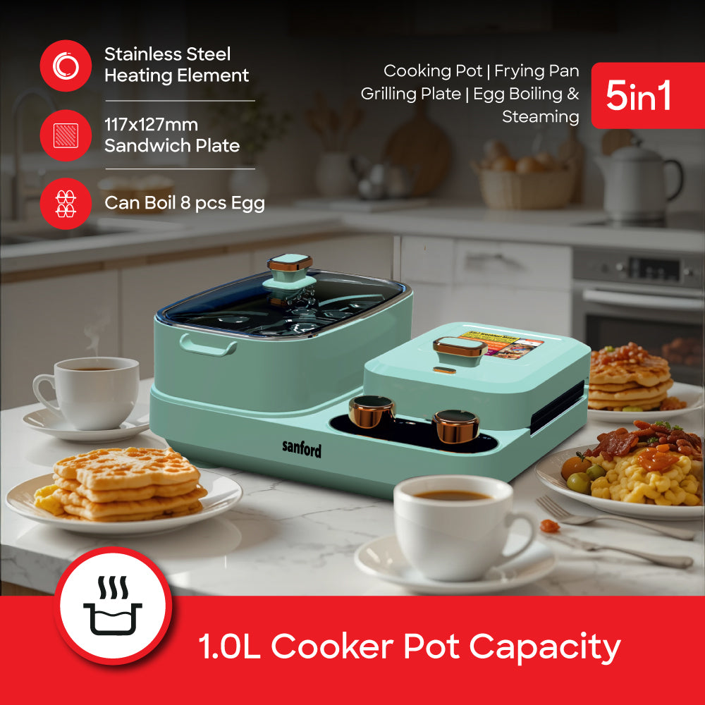 Sanford 5 IN 1 Multifunctional Breakfast Maker | SF9953SM - buysanford