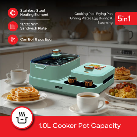 Sanford 5 IN 1 Multifunctional Breakfast Maker | SF9953SM - buysanford