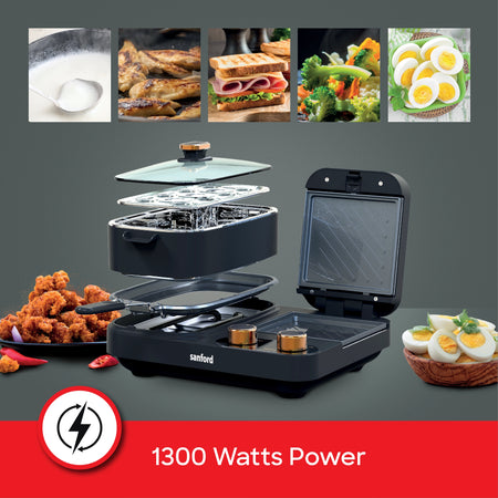 multifunction cooking appliance 1300W sandwich maker 8 egg boiler sanford 4