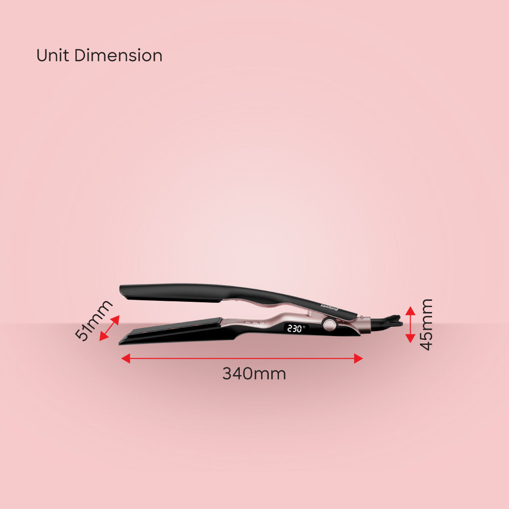 Sanford 65W Infrared Hair Straightener with Digital Display | SF999HST - buysanford