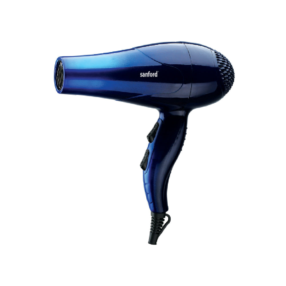 Sanford 1200-watt hair dryer showing powerful motor and multiple settings