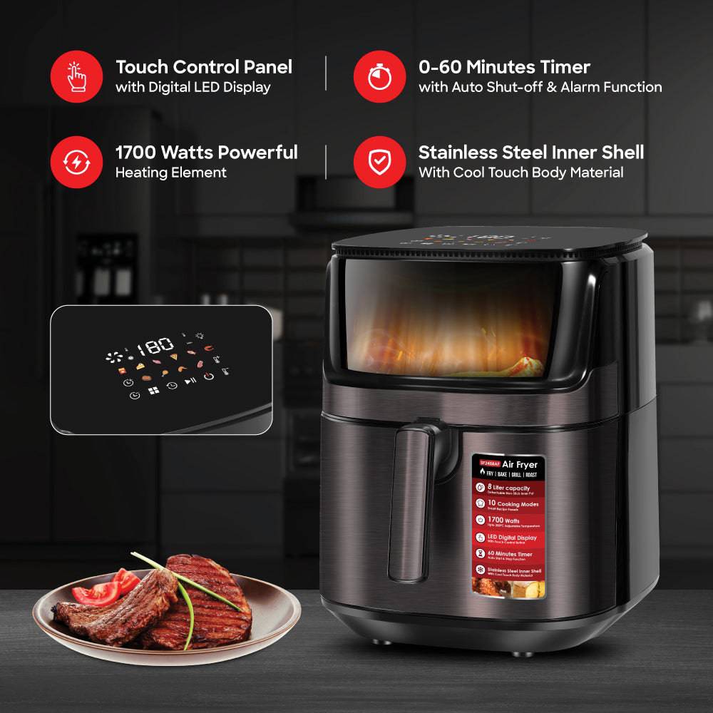 Sanford  8.0L Digital Air Fryer | SF2458AF - SANFORD MIDDLE EAST DWC L.L.C