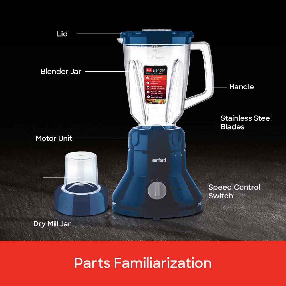 Sanford 2-in-1 Multifunctional Blender and Mill |SF6803BR - SANFORD MIDDLE EAST DWC L.L.C