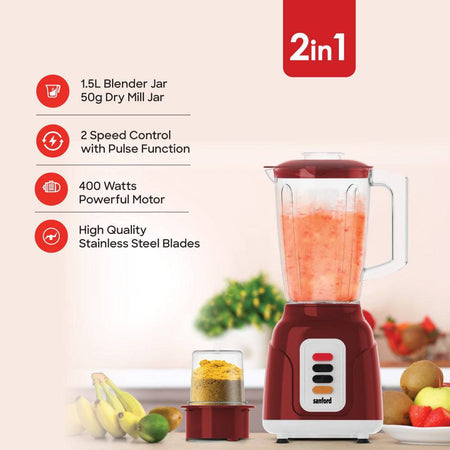 Sanford blender multiple speed settings and pulse function