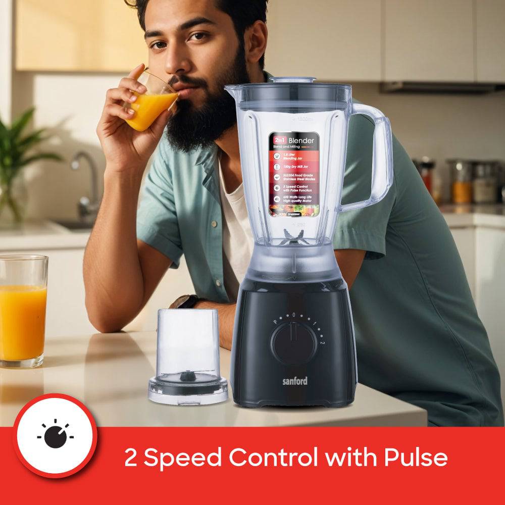 Sanford 2-in-1 Multifunctional Blender and Mill |SF6808BR - SANFORD MIDDLE EAST DWC L.L.C