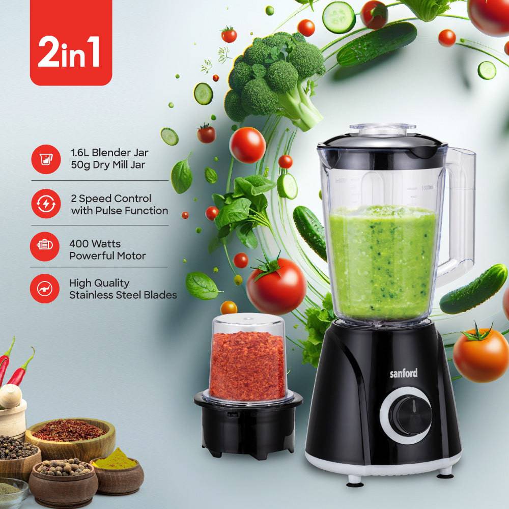 Sanford 2-in-1 Multifunctional Blender and Mill |SF6817BR - SANFORD MIDDLE EAST DWC L.L.C