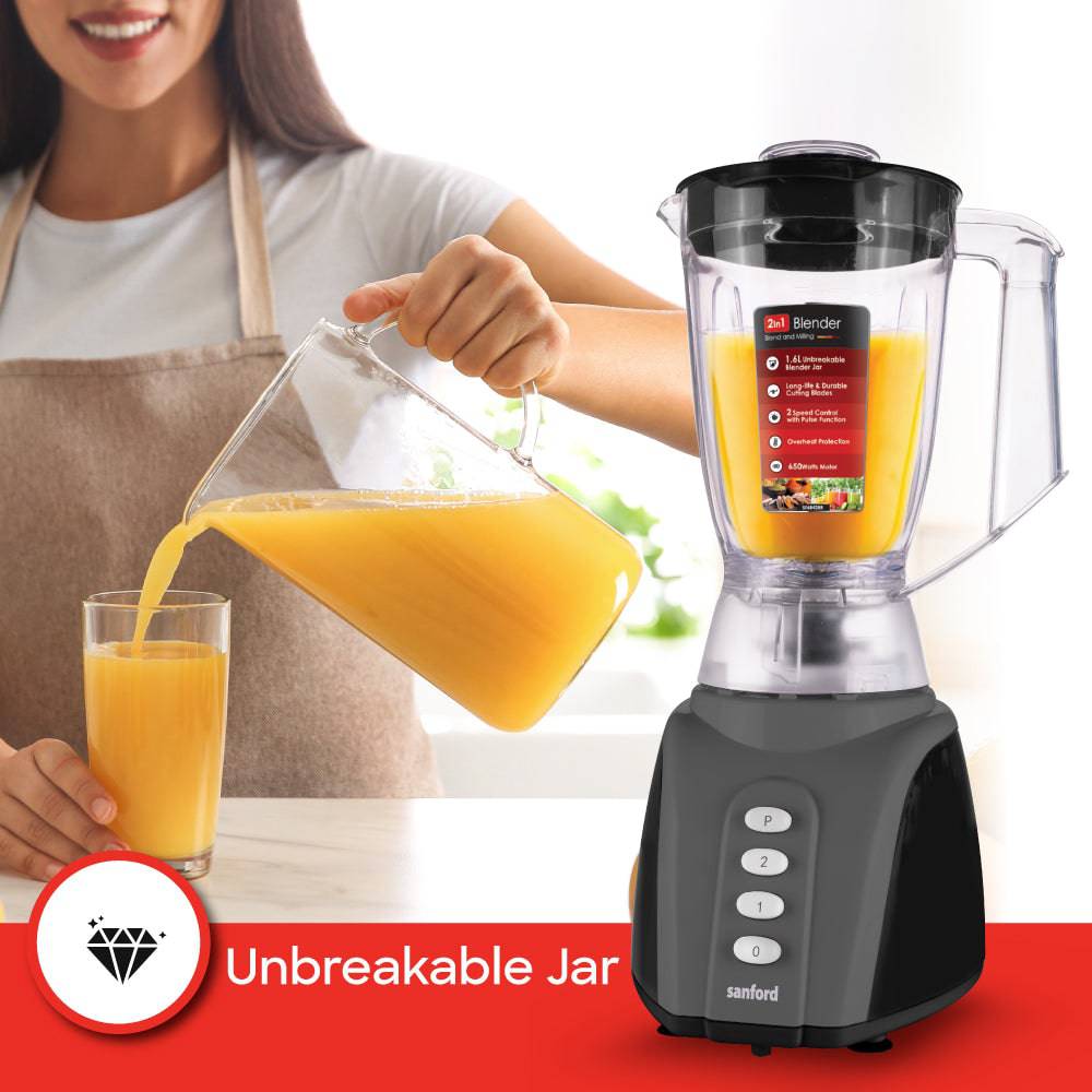 Sanford 2-in-1 Multifunctional Blender and Mill |SF6842BR - SANFORD MIDDLE EAST DWC L.L.C